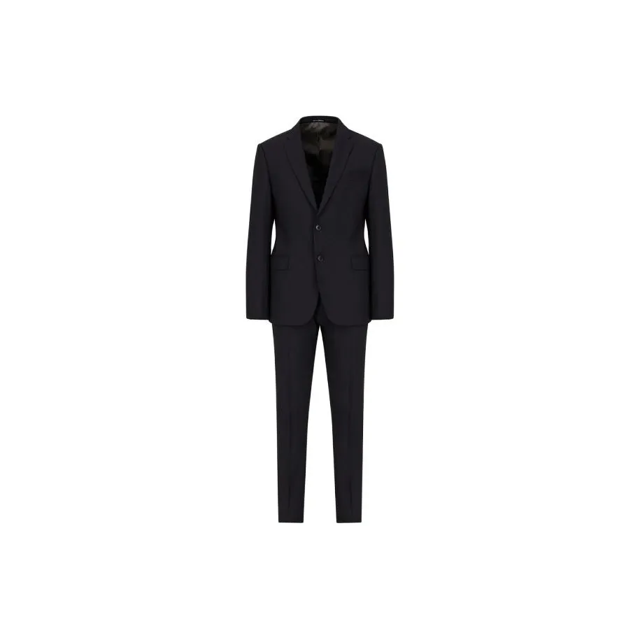 EMPORIO ARMANI Single breasted Slim fit Suit In Brushed Stretch Light Wool