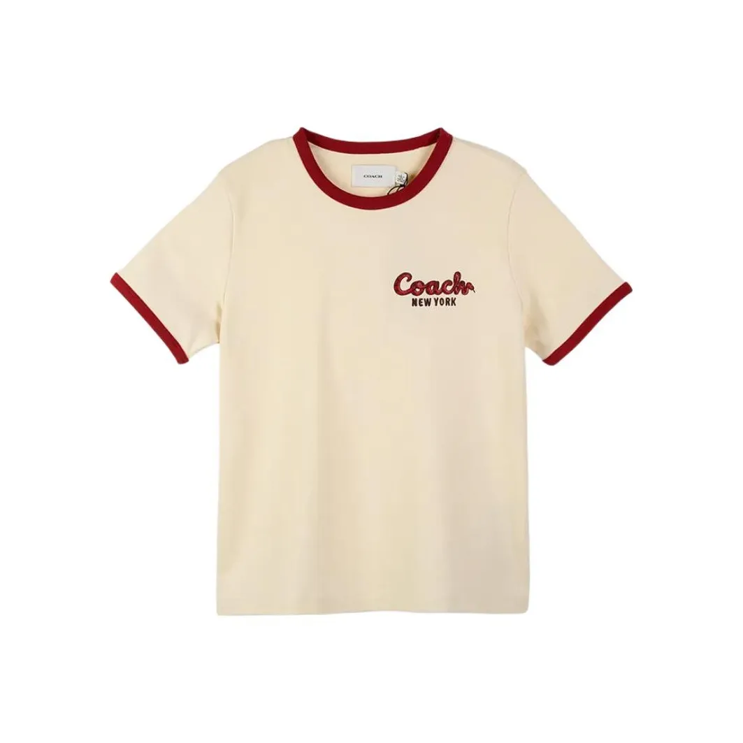 COACH Бежевые Женские Т-рубашки