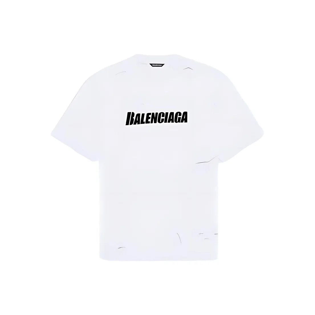 Balenciaga Pre Owned Distressed Logo print T shirt