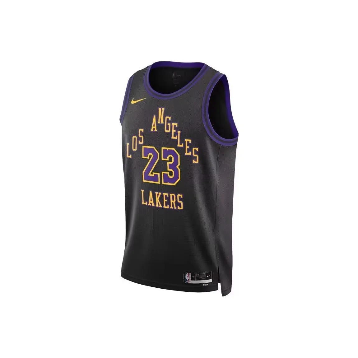 Nike Lebron James Los Angeles Lakers City Edition 2023/24 Men's Nike Dri FIT NBA Swingman Jersey Black