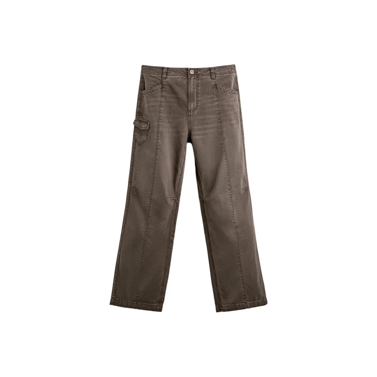 ZARA Коричневый Мужской Повседневный Брюки