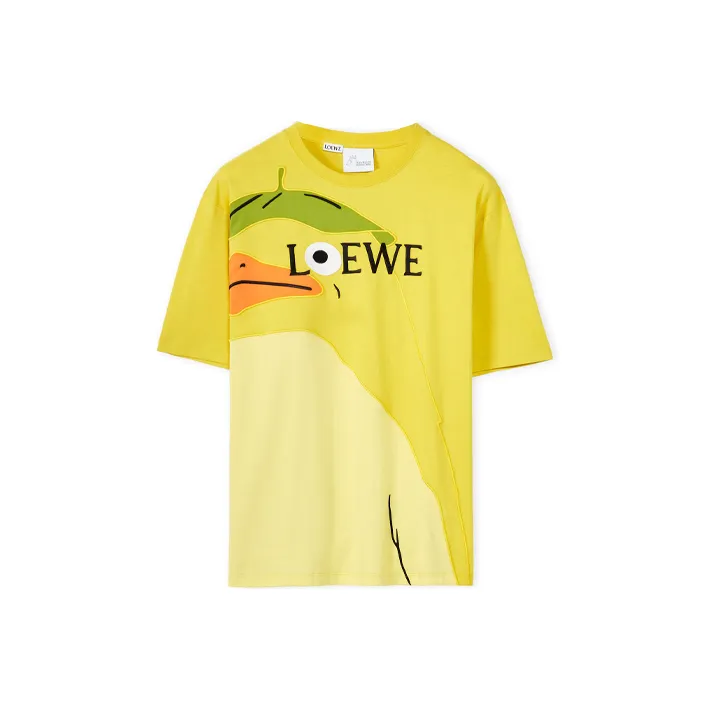 LOEWE x QIANYUQIANXUN LIANMINGKUAN SS22 T-рубашка Женская Желтая