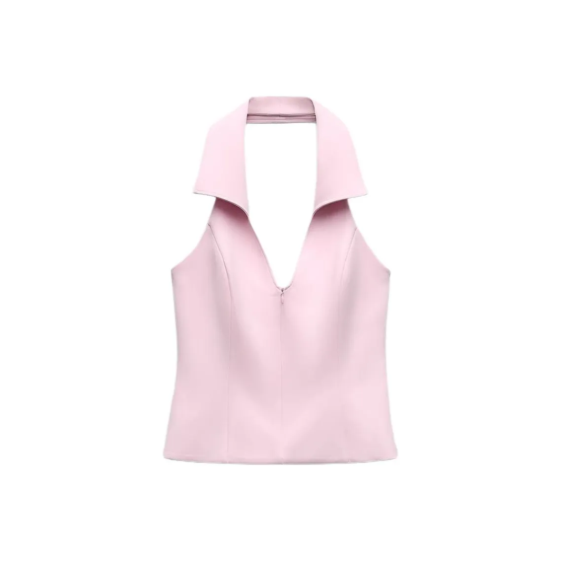 ZARA Tank Tops Women's Light Pink Red