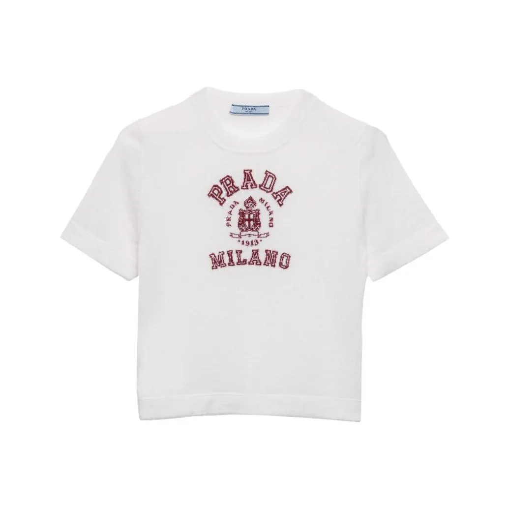 PRADA Logo intarsia Top