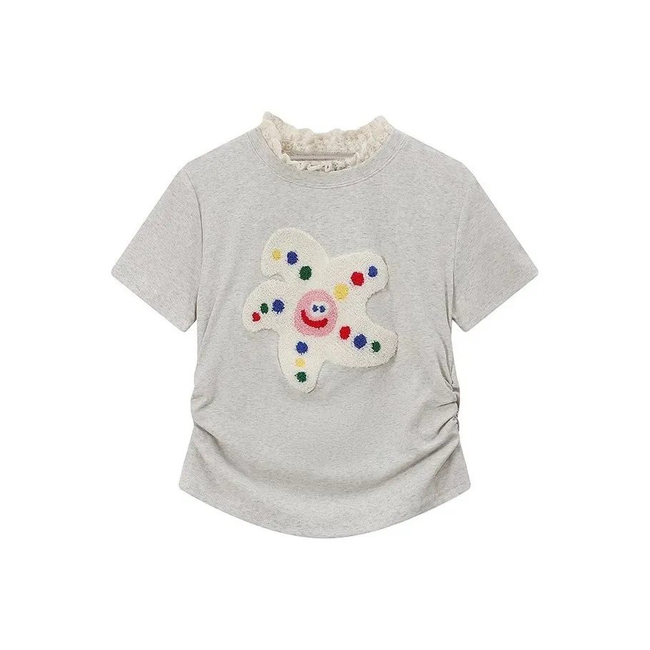 ONE PASS STUDIO T-рубашка Женская Белая Серый