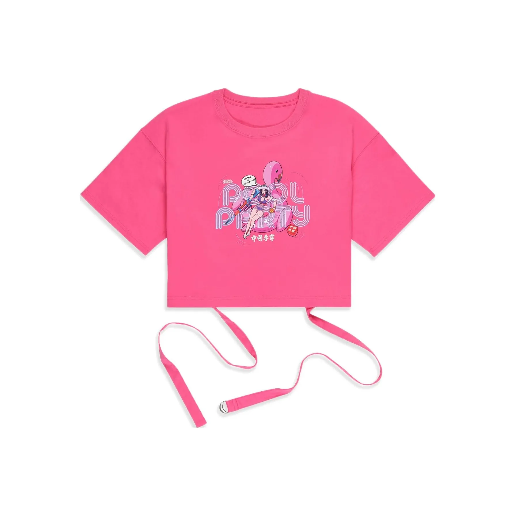 LINING Li NING X League of Legends Pool Вечеринка Co Branded SERIES Ярко-розовые Женские Футболки