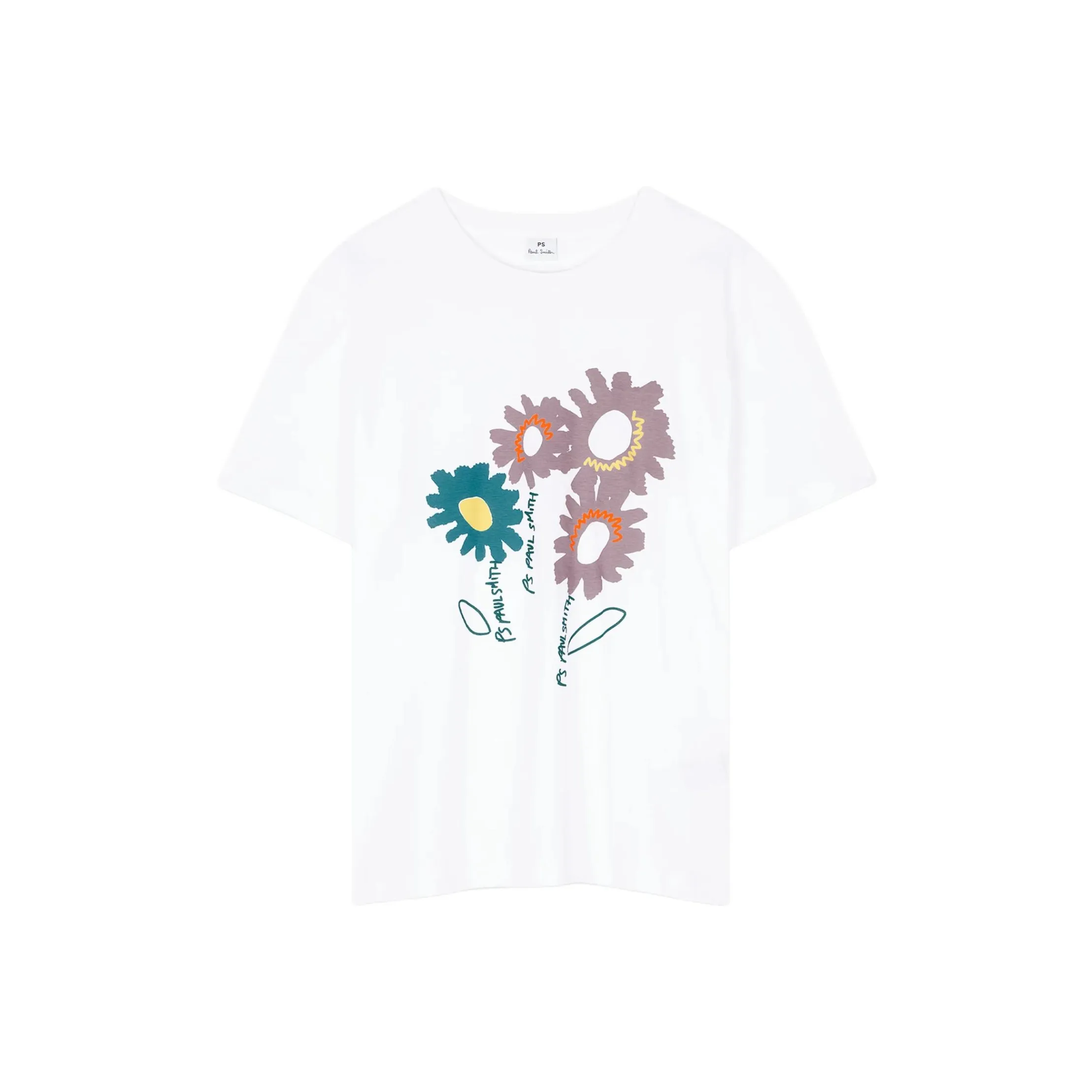 Ps Paul Smith Floral Logo T Shirt