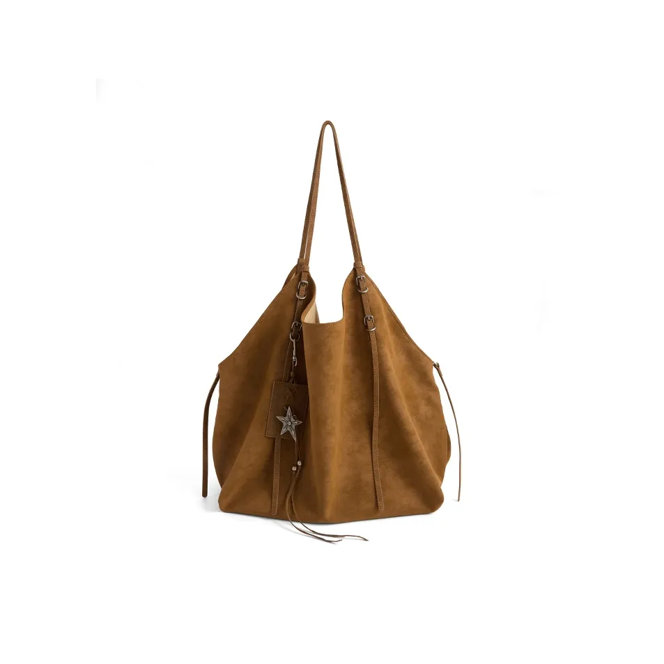 JACD PU Tote Bag, Shopping Bag, Shoulder Bag Tubas Women's Pink/Brown