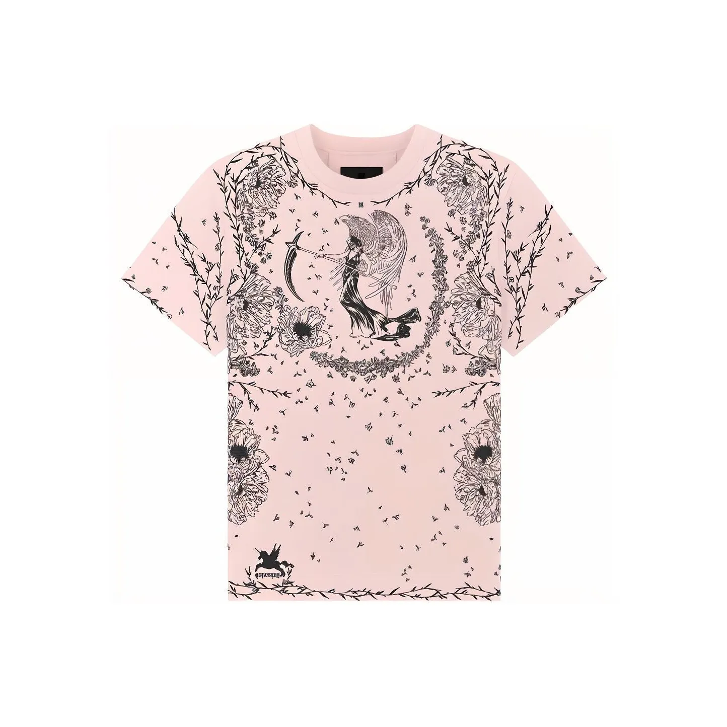 Givenchy Gothic Print Crewneck T Shirt