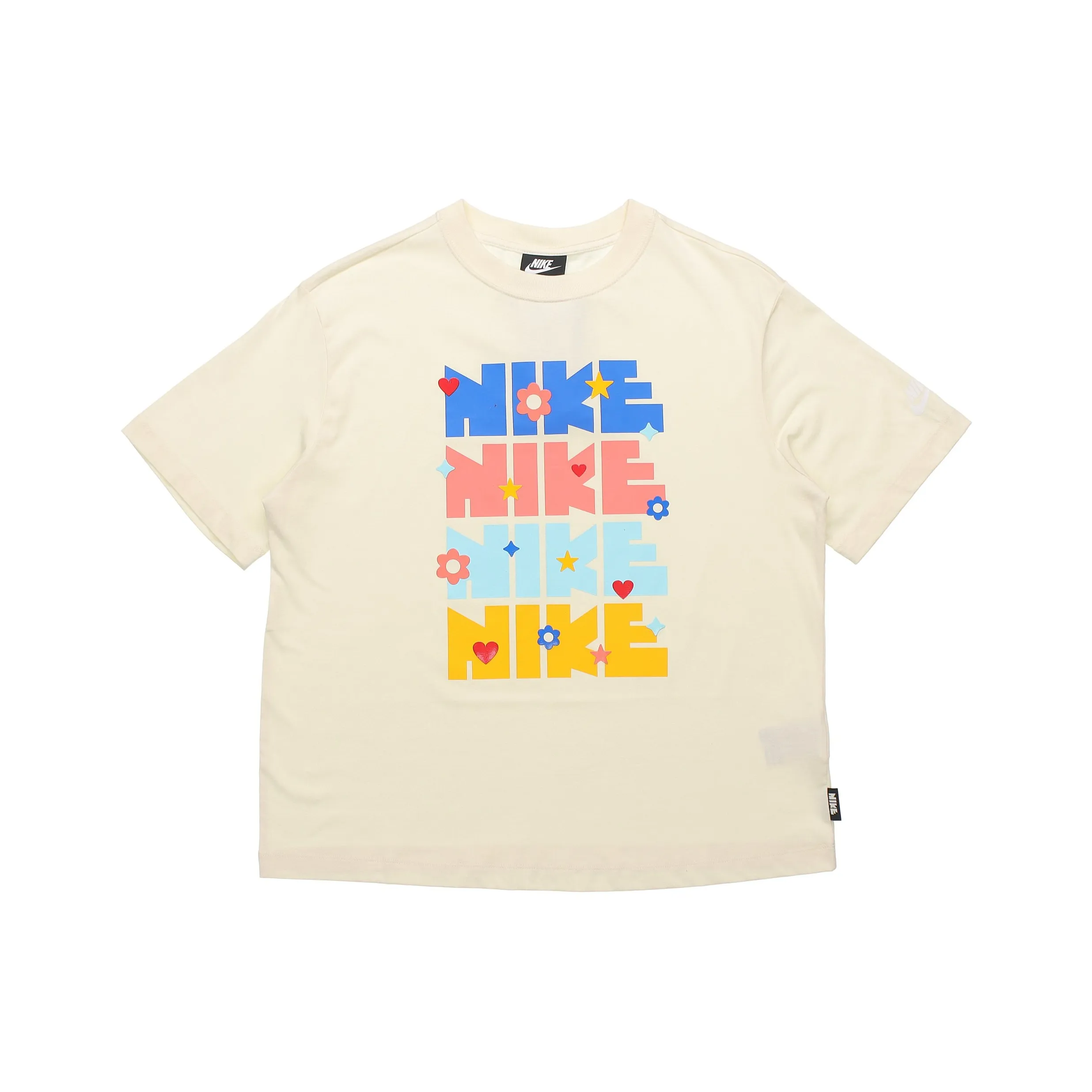 Nike Комплект с короткими рукавами T-рубашка Женская Кокосовое молоко