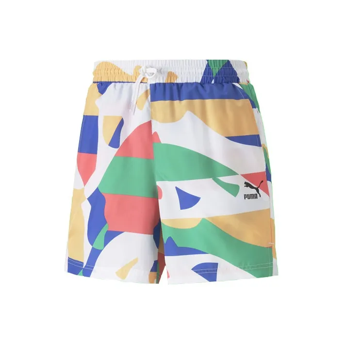 PUMA Worldwide AOP Woven Shorts 6' Sports Shorts Unisex Rainbow