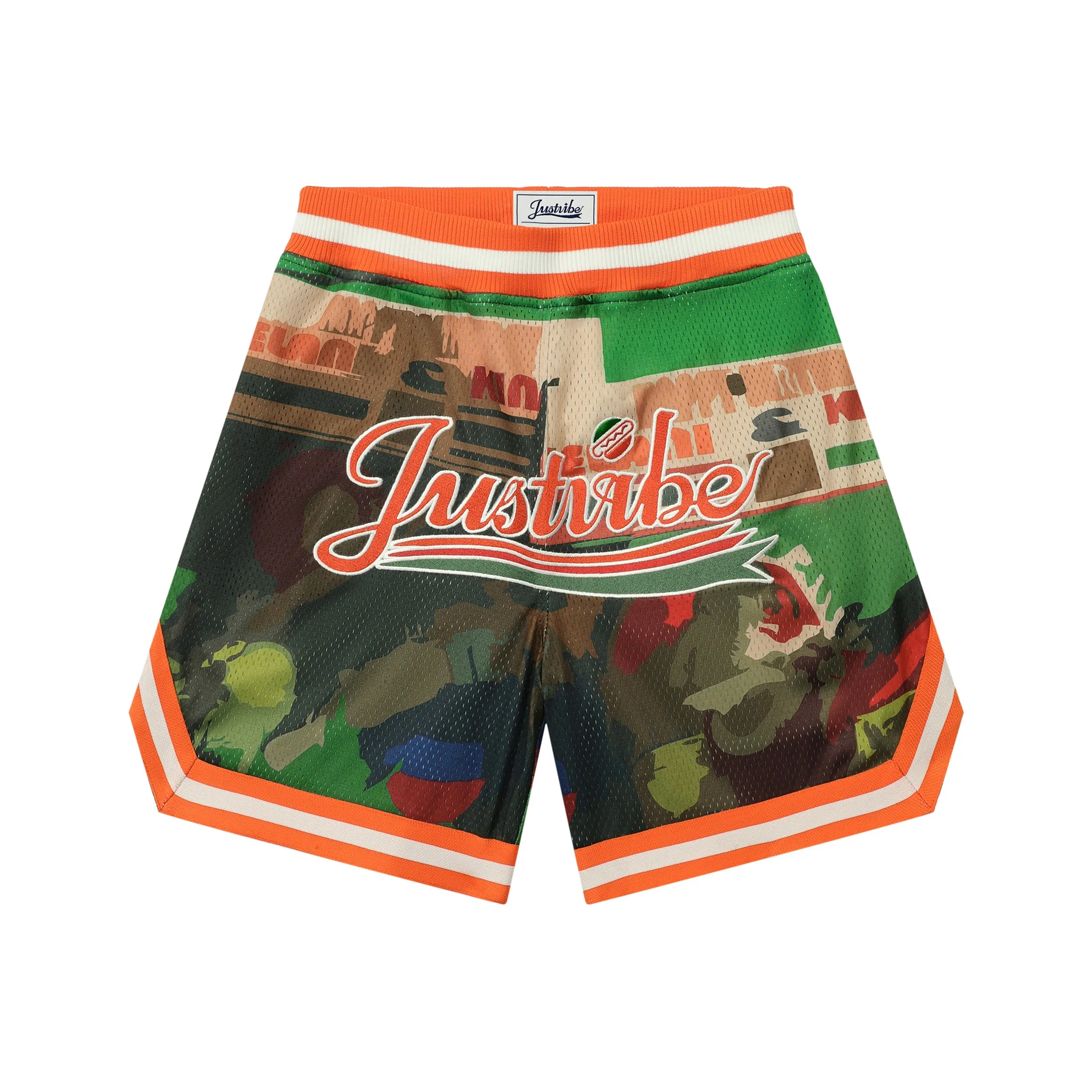 JUST VIBE Sports Shorts Unisex Orange Red