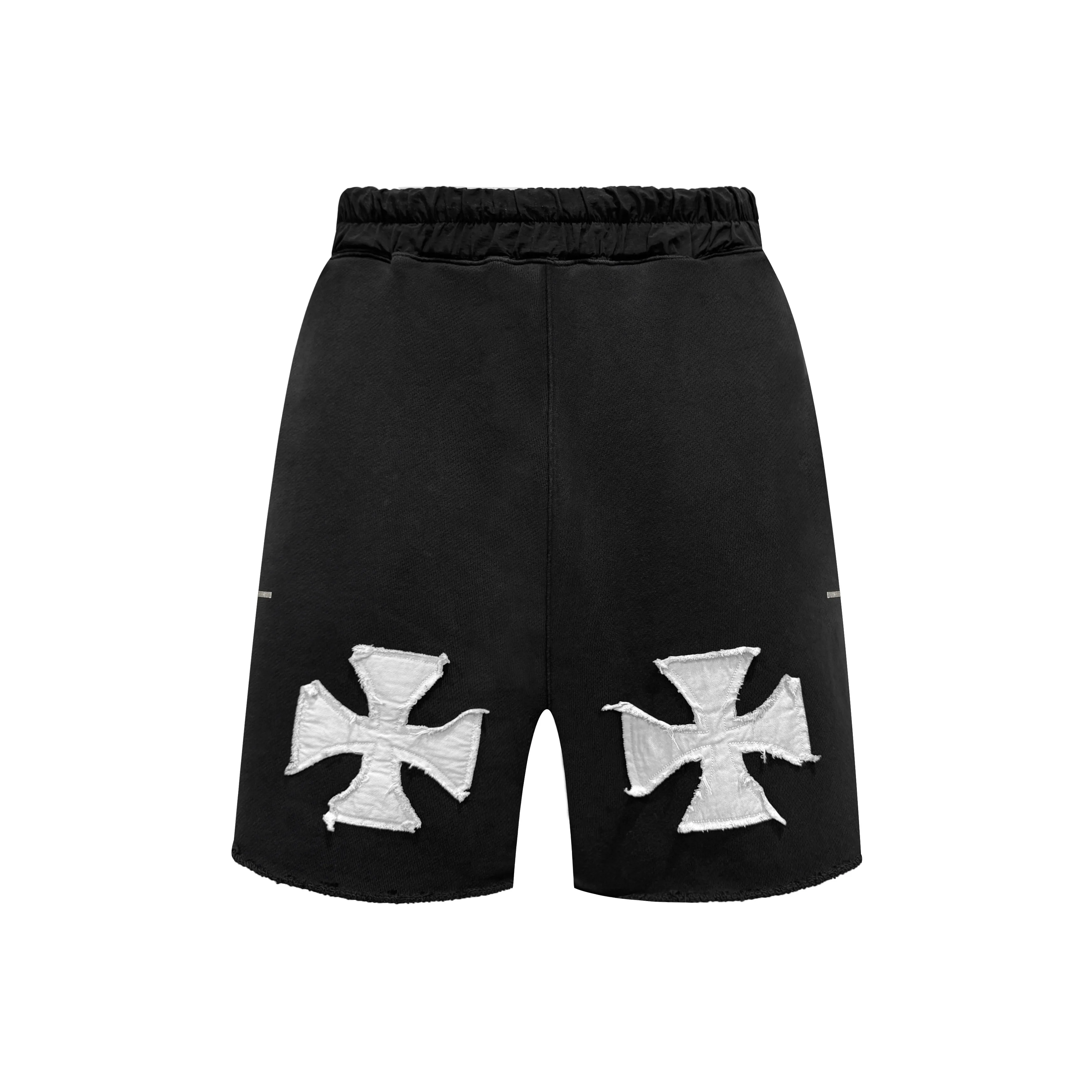 Askyurself Повседневные шорты унисекс вымытый черный