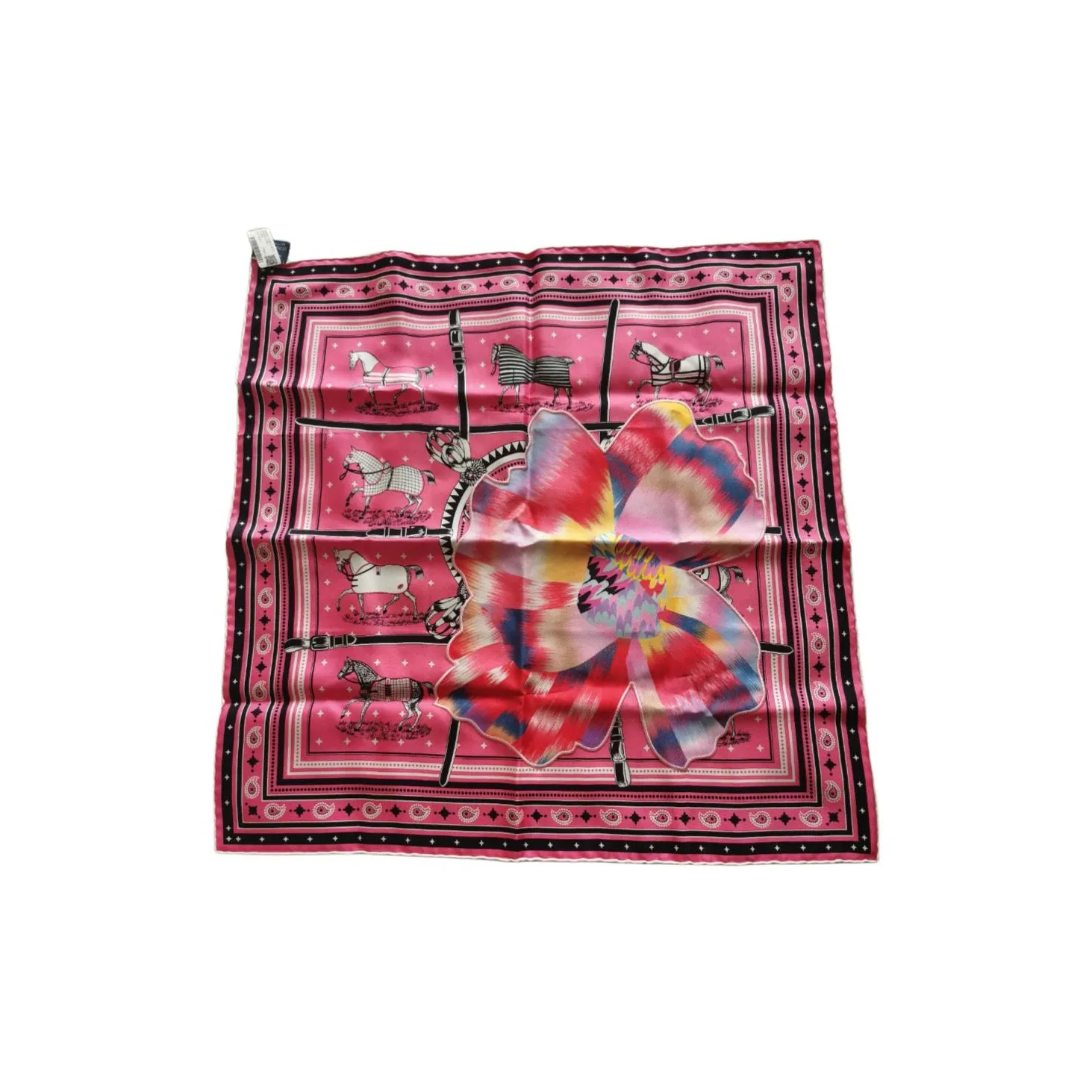 HERMES Шарфы из шелка Тутового дерева Унисекс Розовый