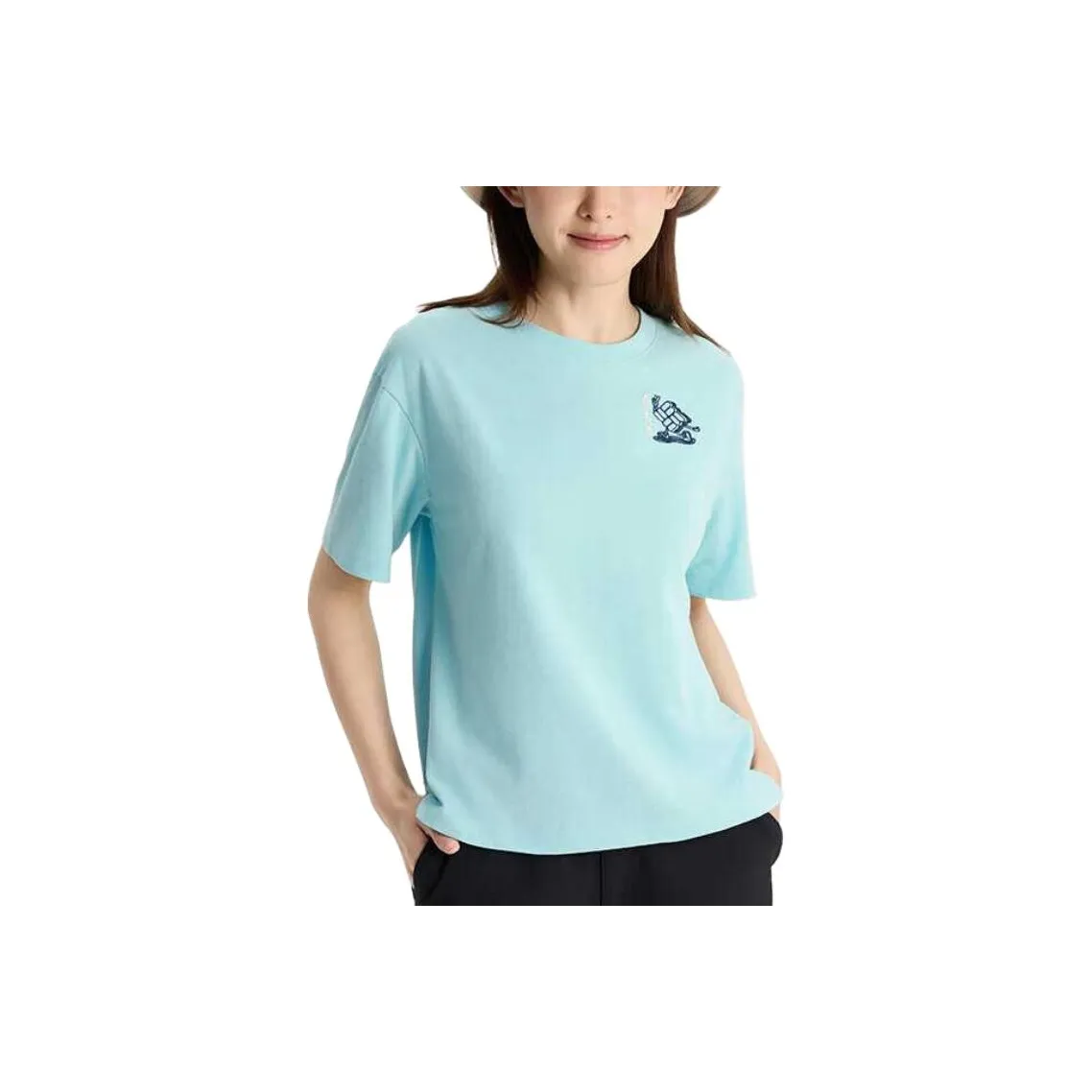 Columbia совместный бренд Стандартная футболка Женская Океан Синий 325