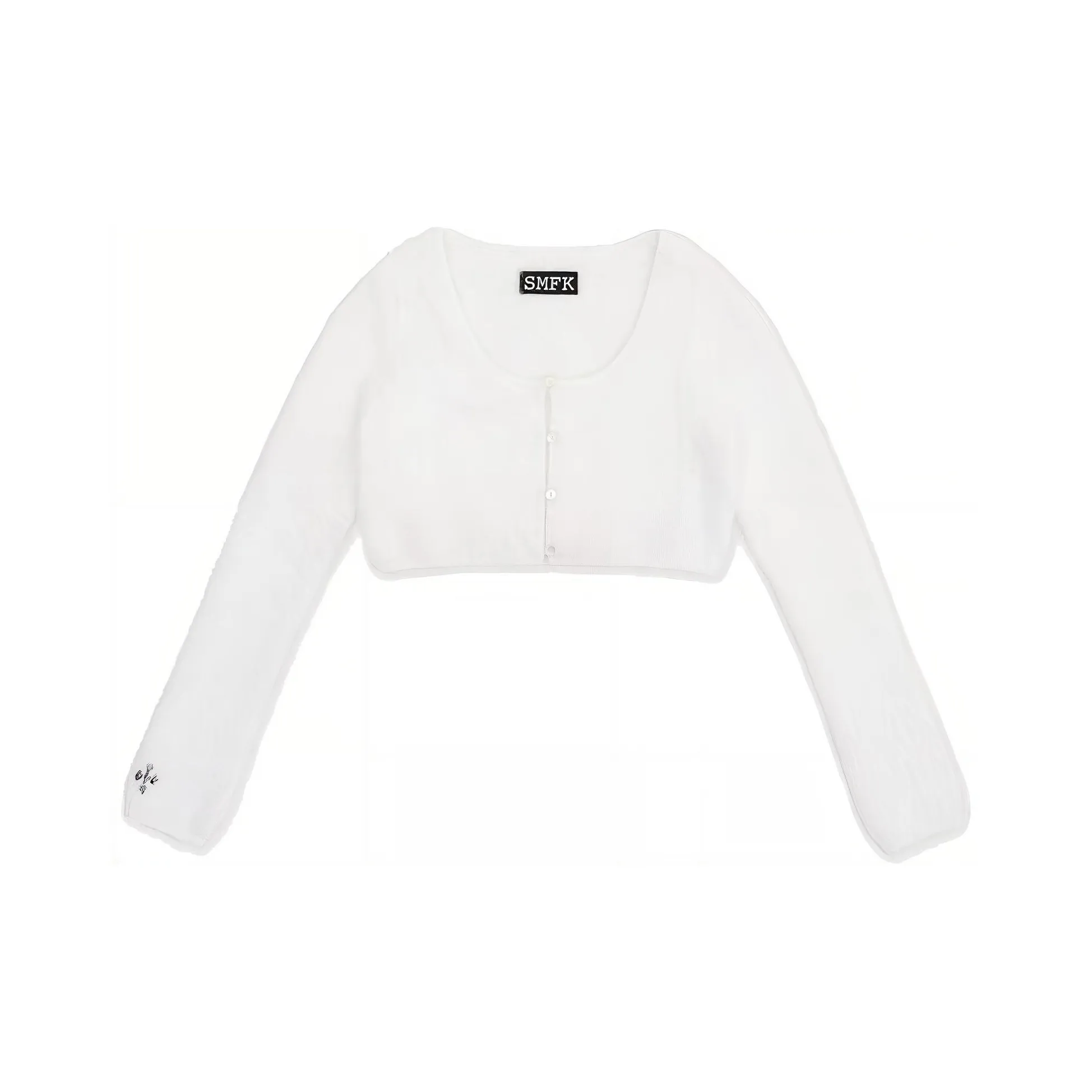 SMFK x Wonderland КРОП ТОП Женский Небесно-Белый