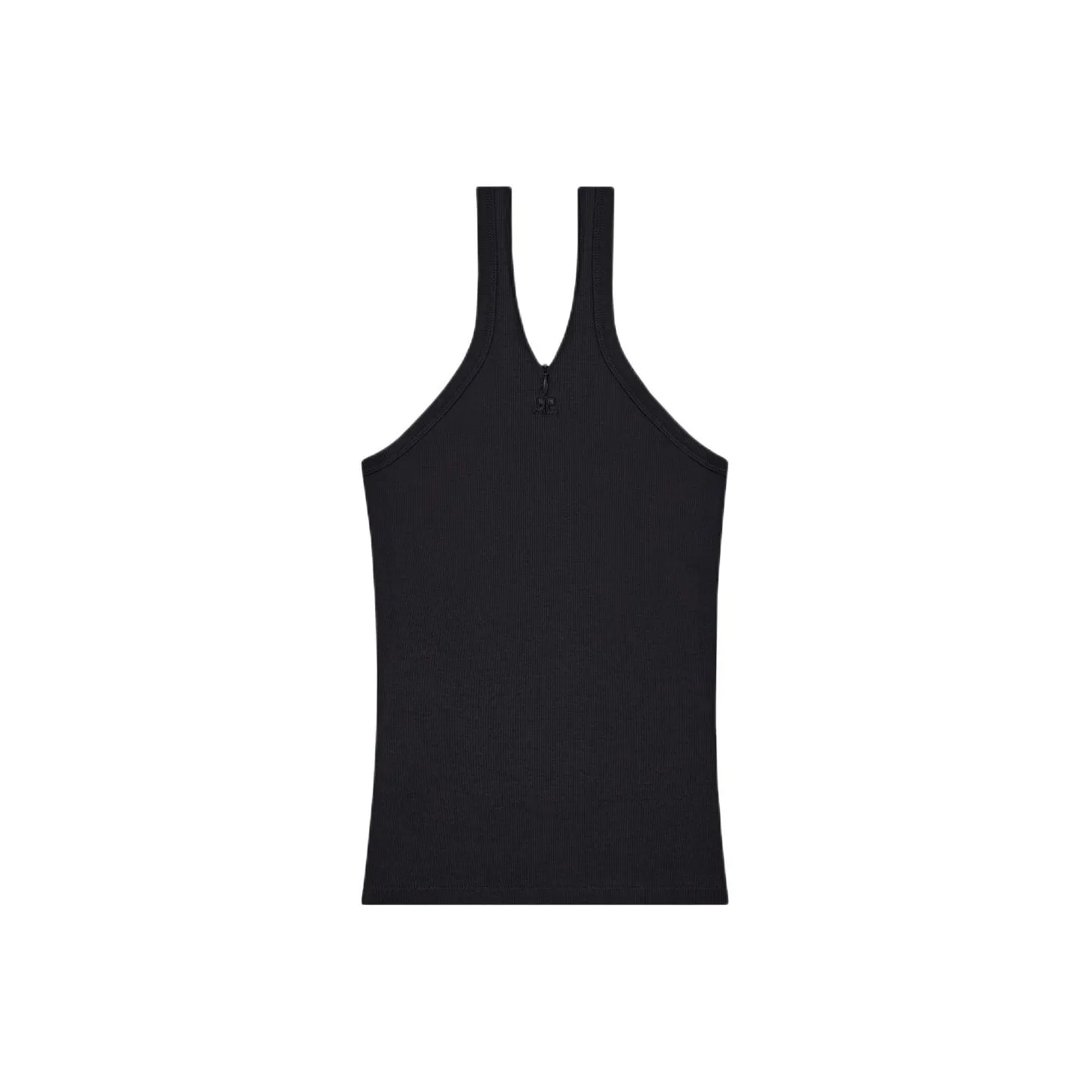 Courrèges Criss Cross Ribbed Tank Top