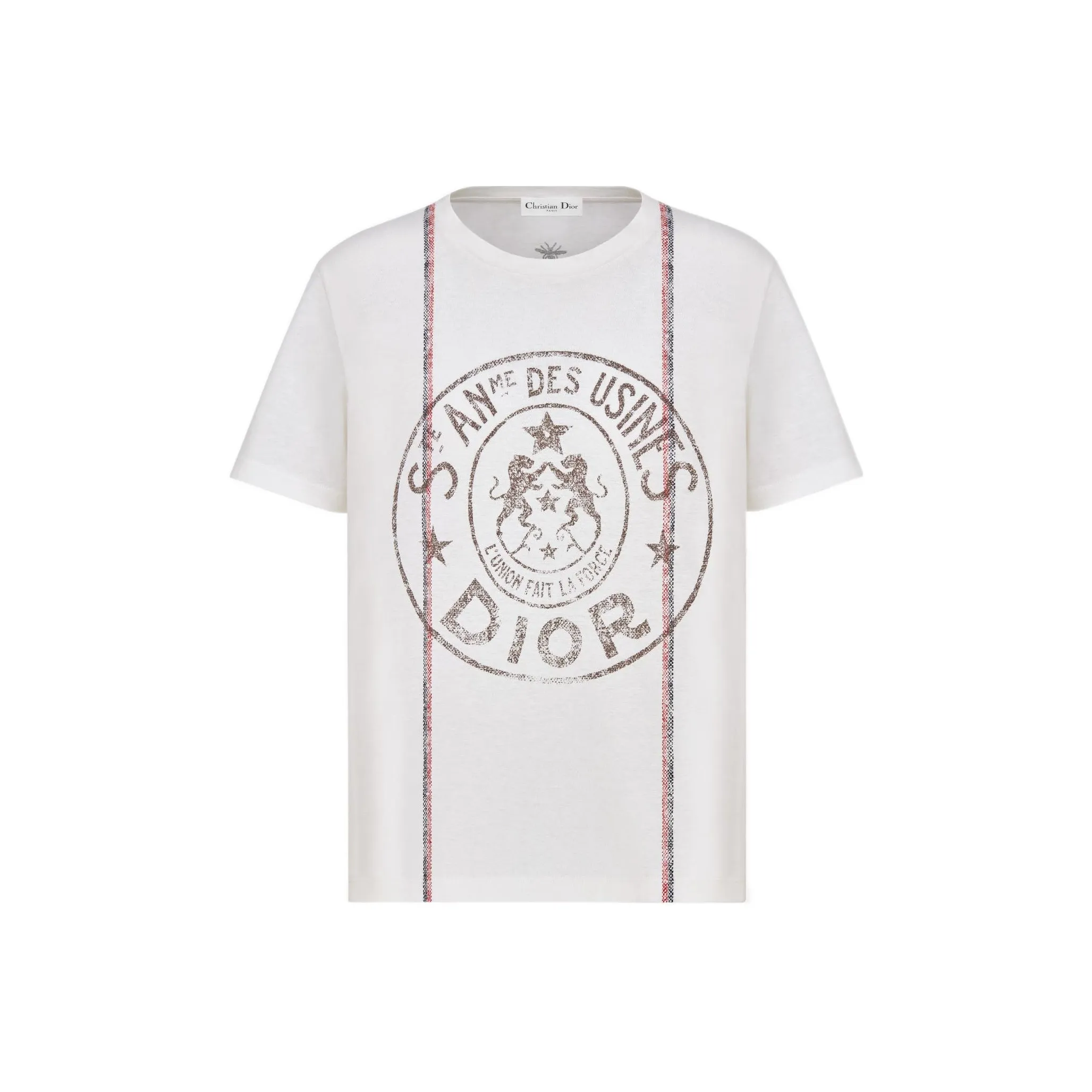 DIOR SS22 Drop Shoulder Sleeve T Shirt Women's Ecru