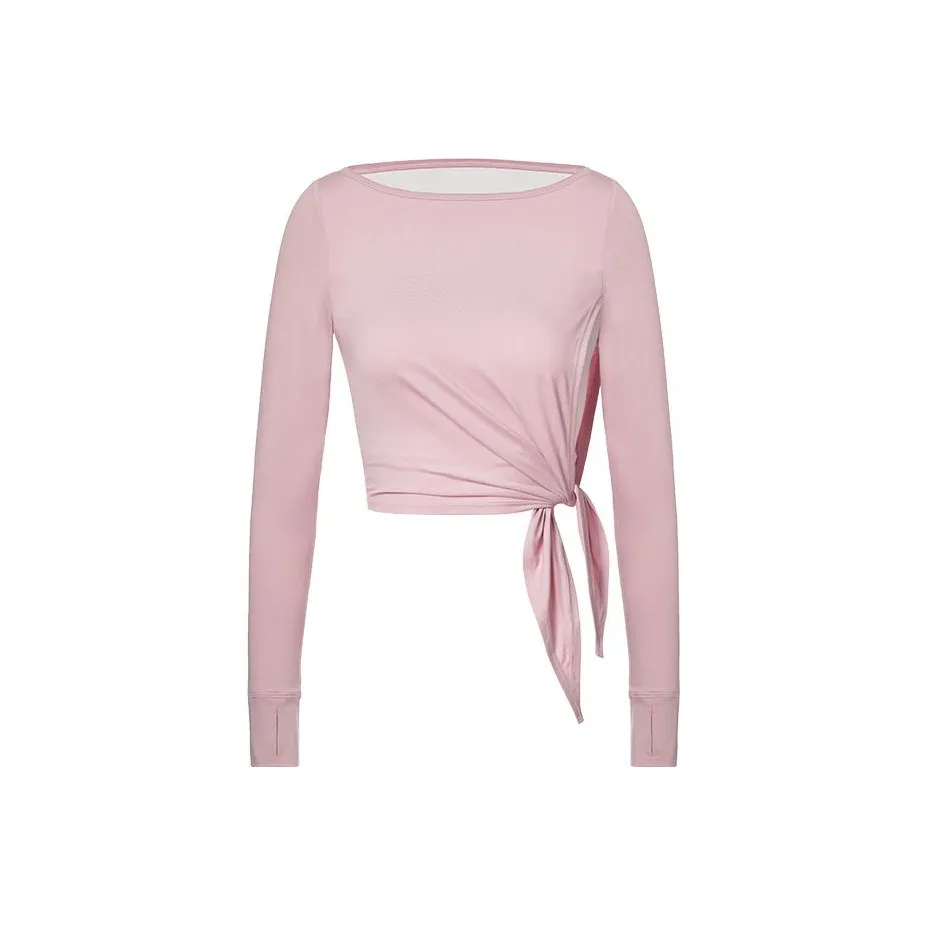 Sumday Athletics Длинный рукав T-рубашка Женская Розовая