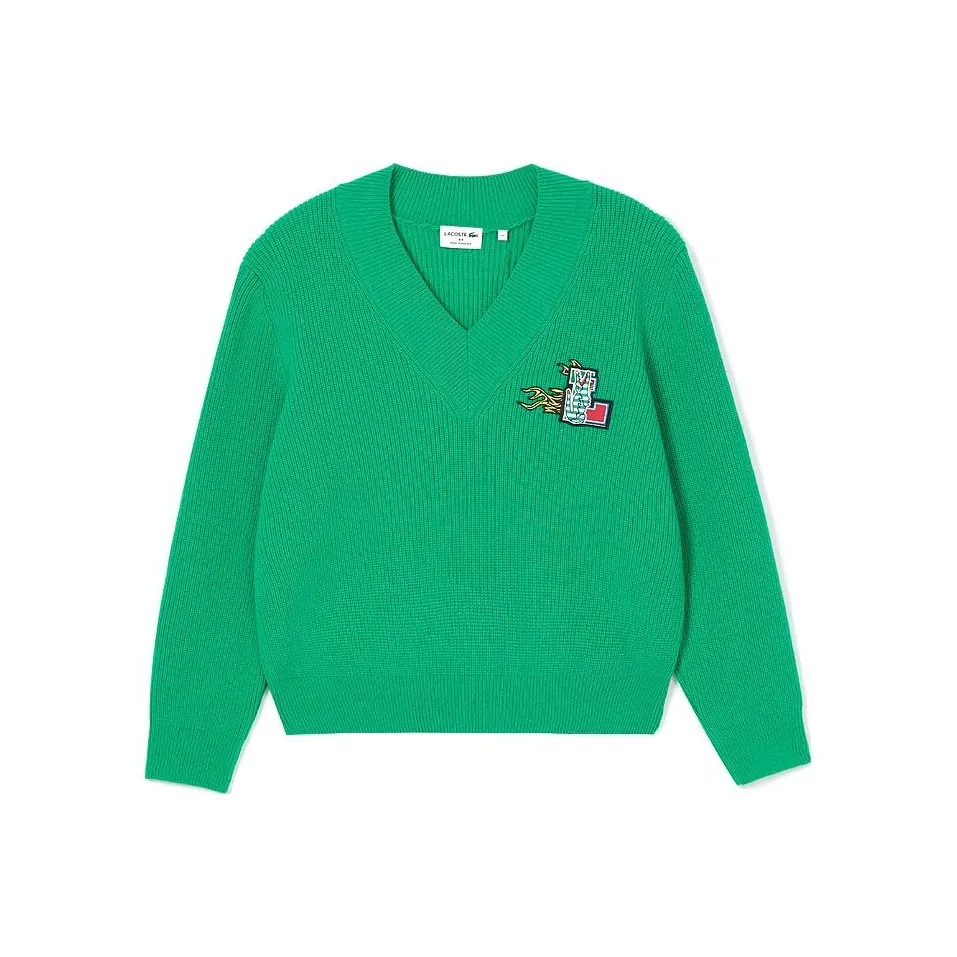 LACOSTE Holiday Series Зеленые Женские Свитеры