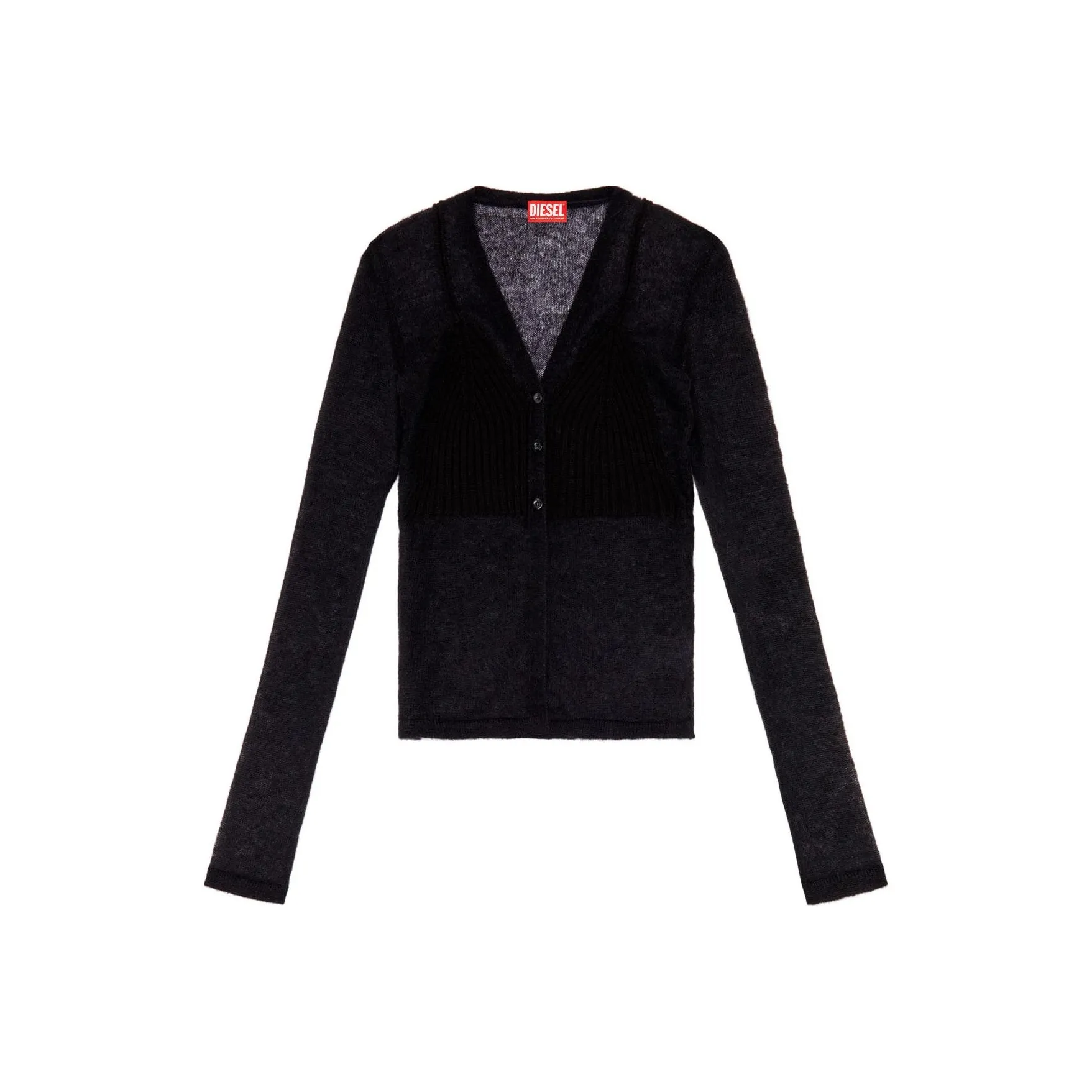 DIESEL M Arina Bra Detailed Sheer Cardigan