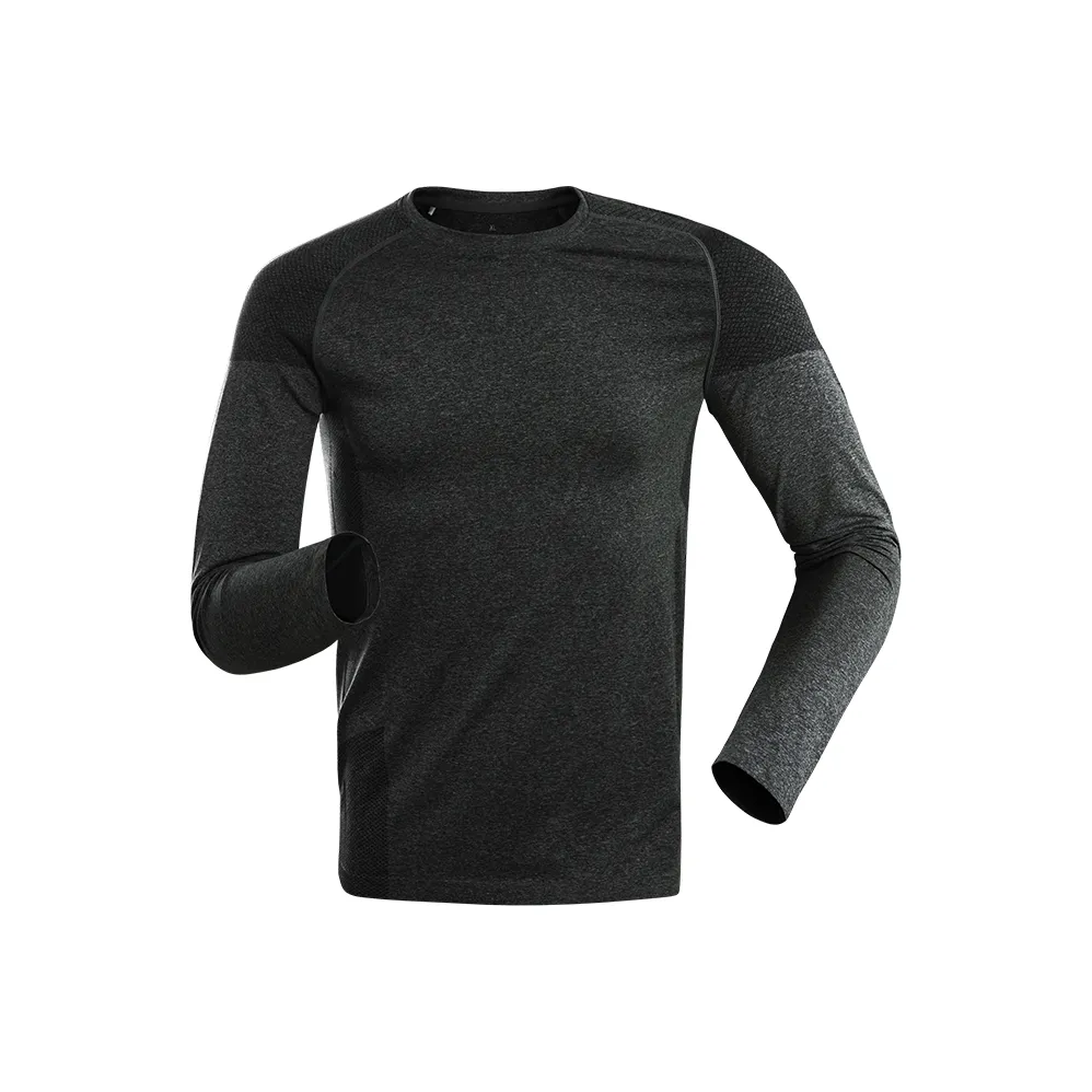 BKCXZICE Осенний Эластичный Быстросохнущий Тренировочный Костюм Спортивная Рубашка Длинный Рукав Мужской