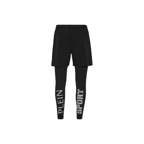 PLEIN SPORT Черные Мужские Спортивные Брюки