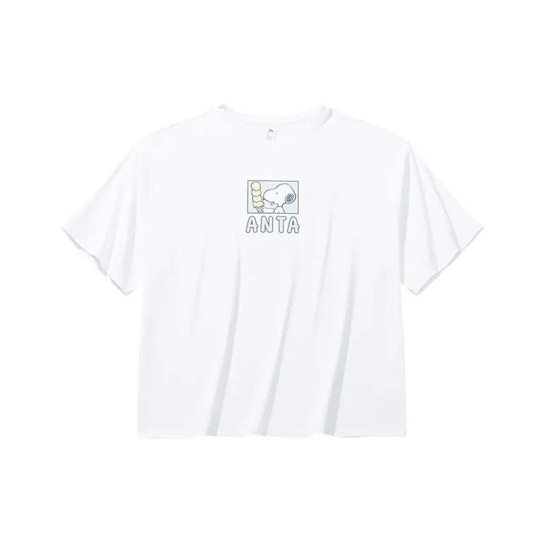 CHAOJIANTA x SNOOPY T Shirt Women's Snowflake White