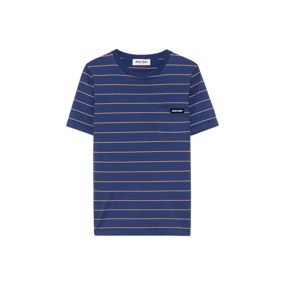 MIU MIU Stripe Tee 'Ink Blue/Topaz'