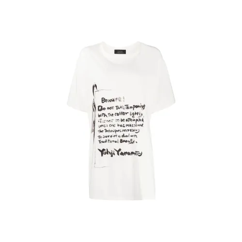 Yohji Yamamoto Белые Женские Футболки