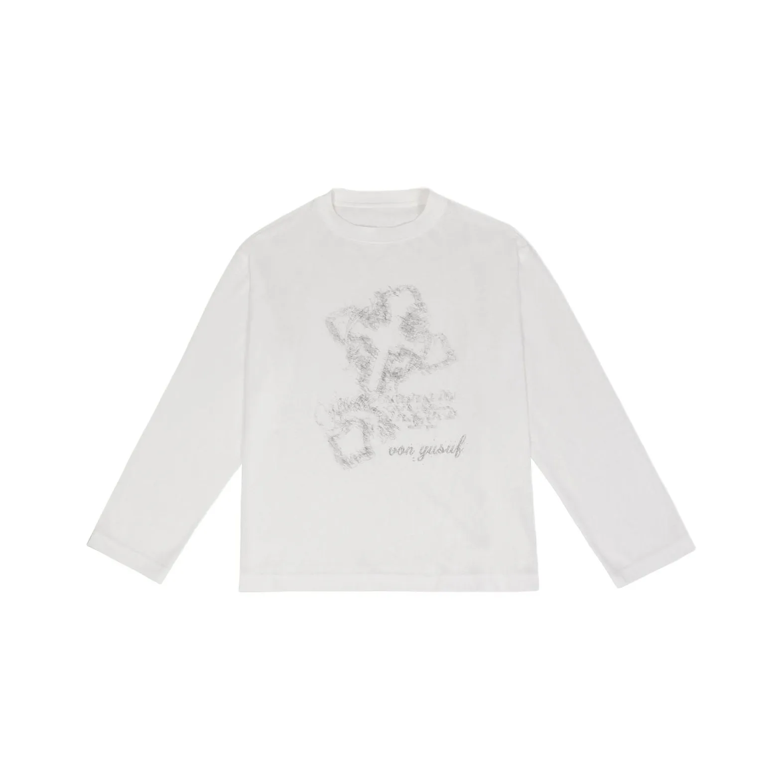 VON YUSUF Стандартная T-рубашка Женская Белая