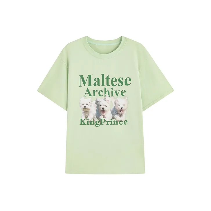 KING PRINCE Drop Shoulder Sleeve T Shirt Women's Light Green
