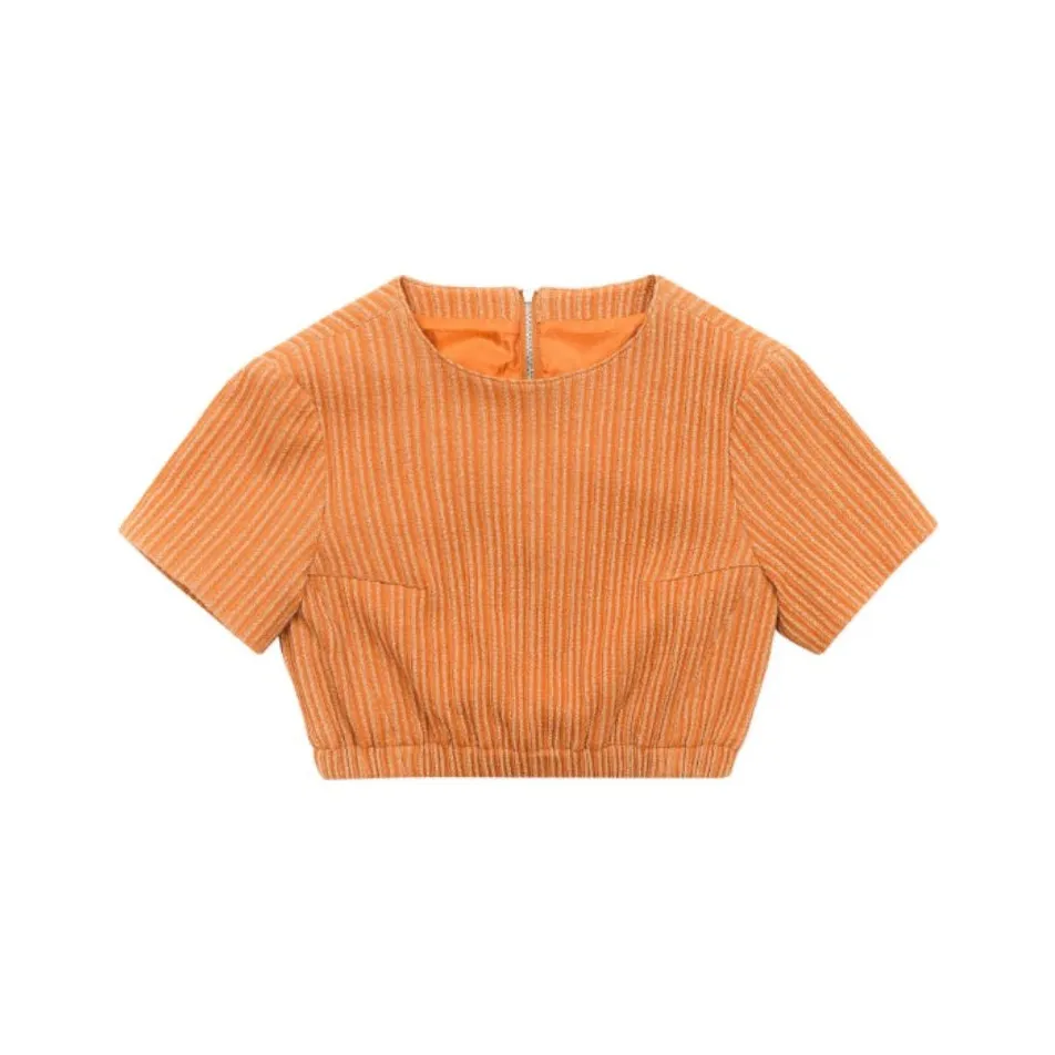 ADER ERROR ADER ERROR Through Editism Series Crop Tops Women's Saffron
