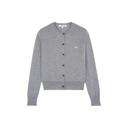 Maison Kitsune BABY FOX Series Серые Женские Свитеры