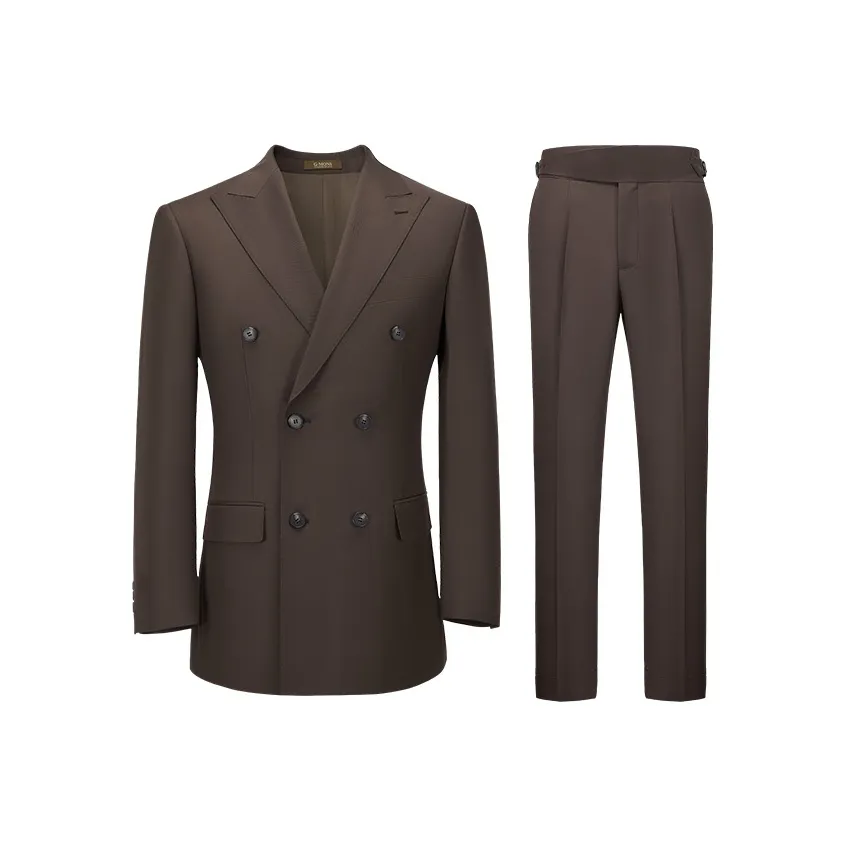 G·Mons Бизнес-костюм мужской комплект кофейного цвета (топ + брюки)