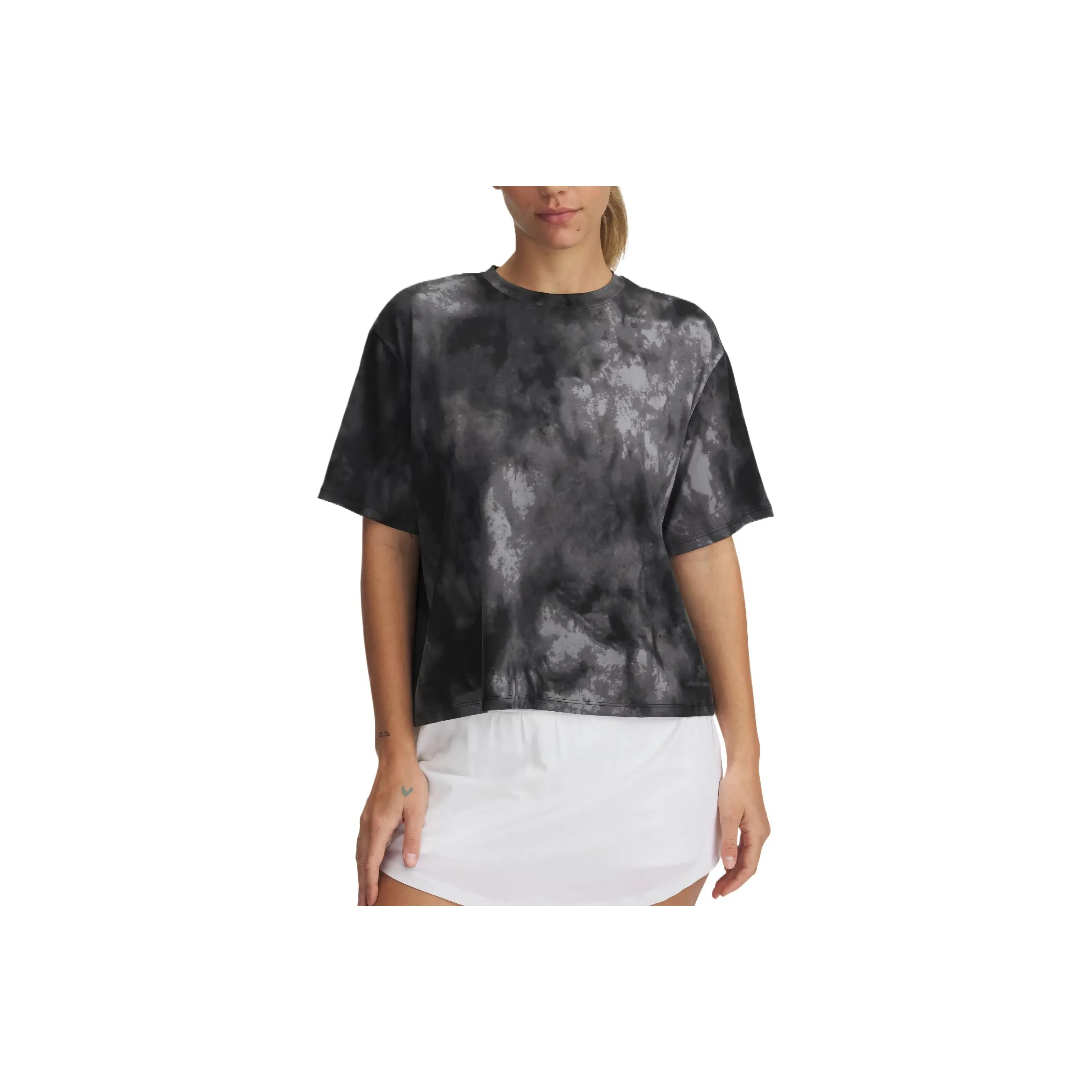 Under Armour RUSH Рукав с спущенным плечом T-рубашка Женская Титановый серый