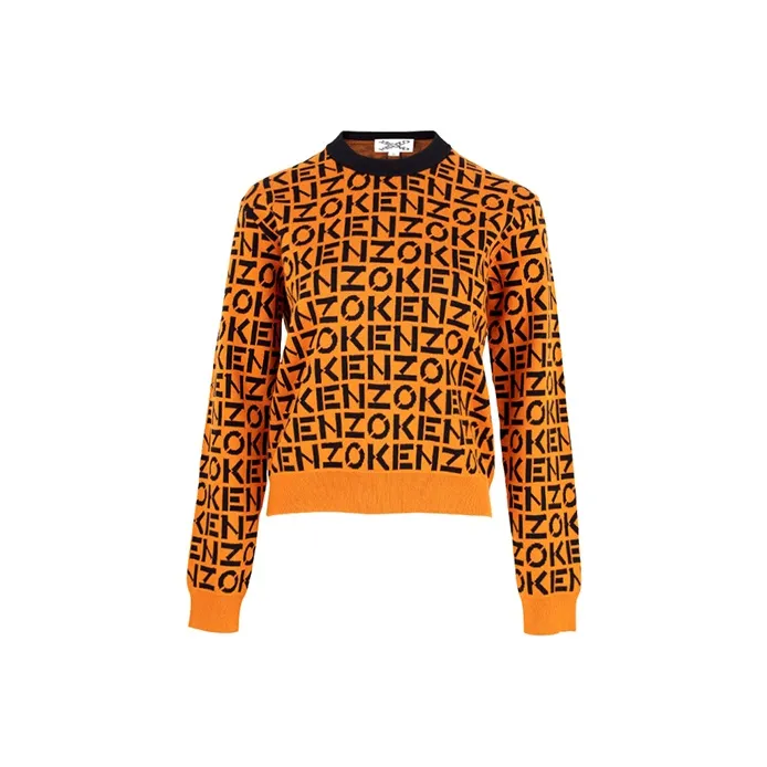 KENZO SS21 Свободный крой Свитер Женский Оранжевый