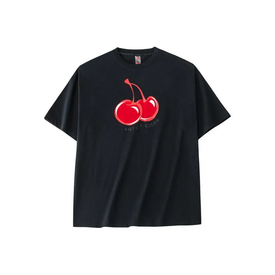 ANTA x KIRSH Life Collection Sports Life Collection Рукав с оборванным плечом T-рубашка Женская базовая Черная