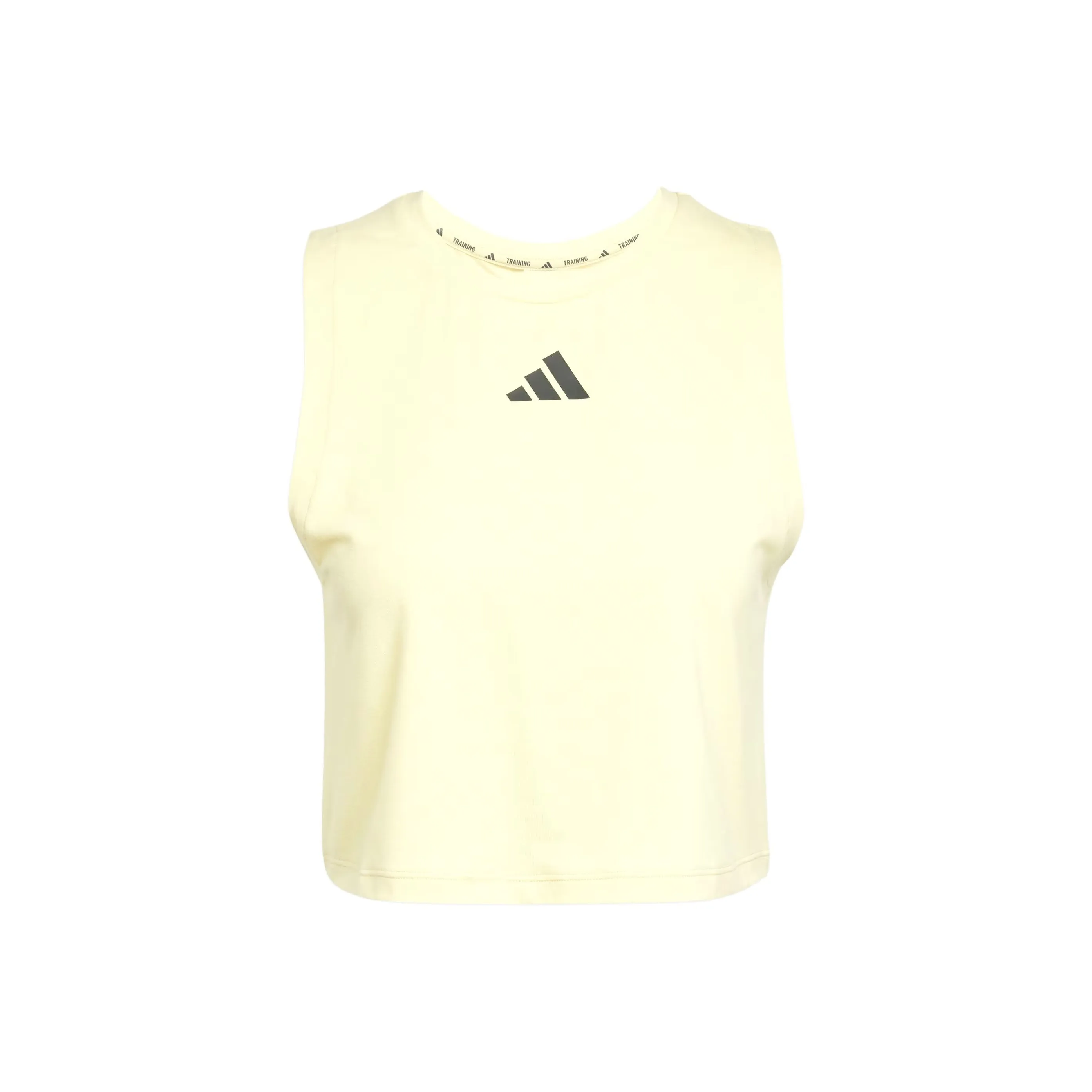 Adidas Women's Power 3 Stripes Boxy Tank Top Powder Yellow