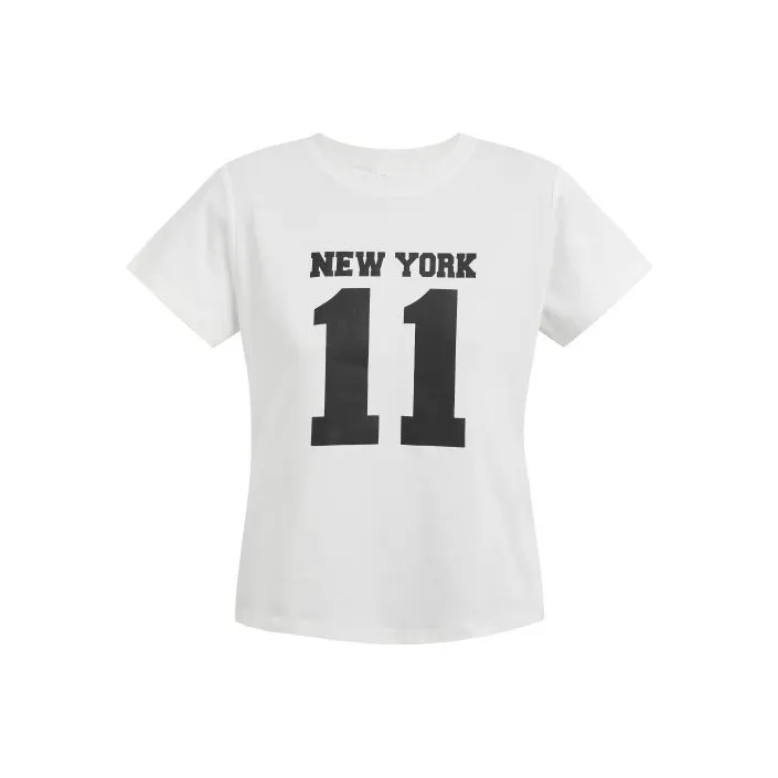 HEYABC T Shirts Women's White Numbers 11