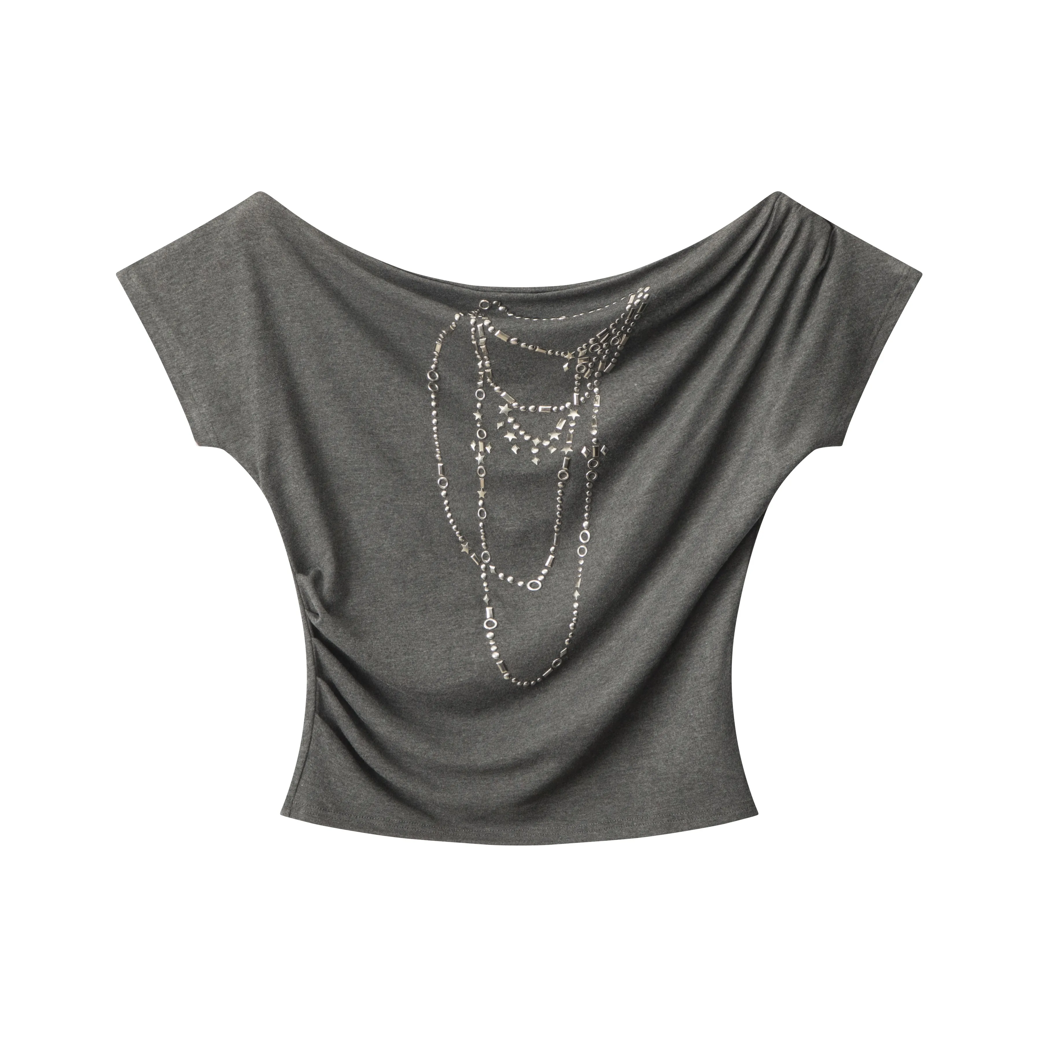 CUWU Асимметричный топ с короткими плечами женские