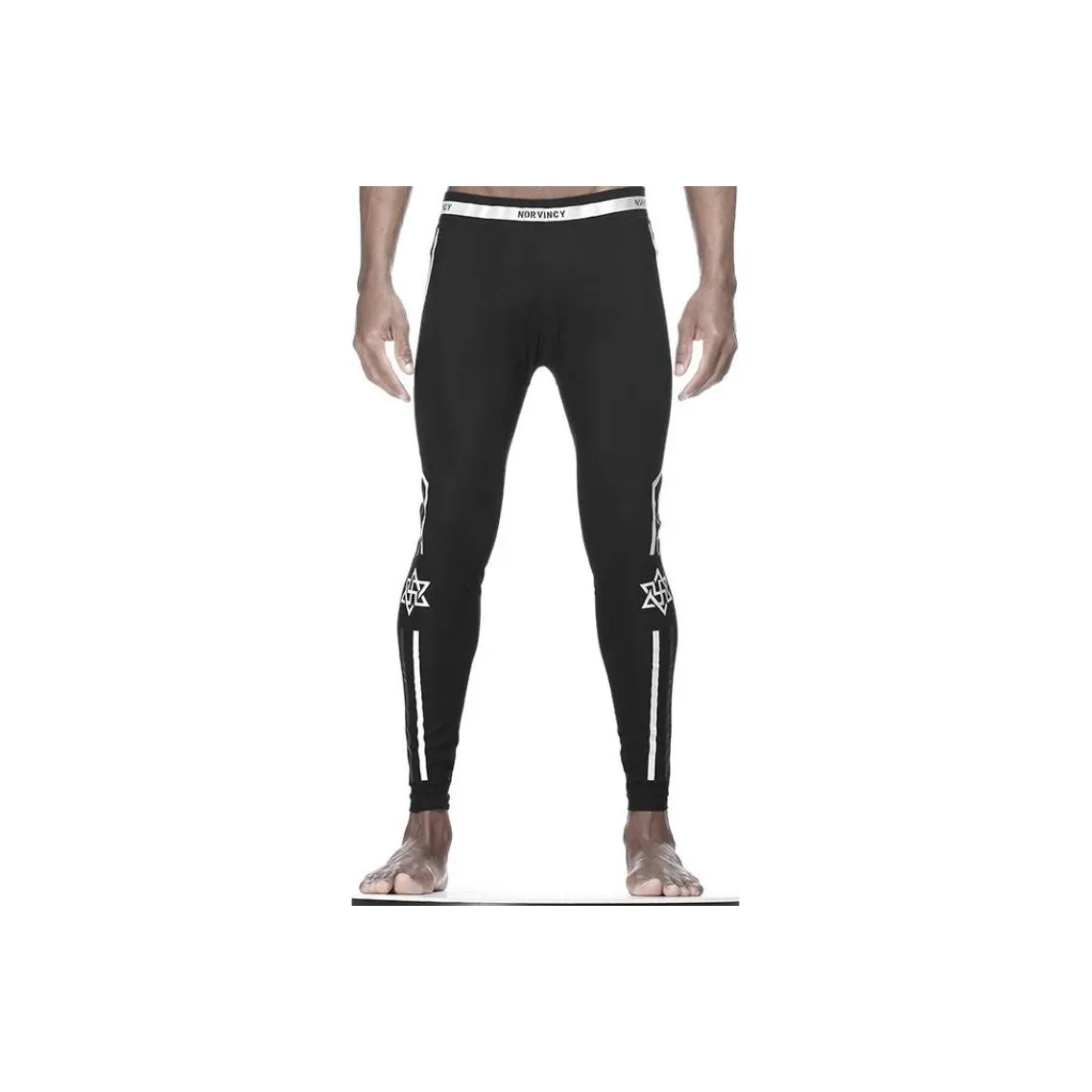 NORVINCY Дышащие Спортивные Штаны для Упражнений Унисекс Черные