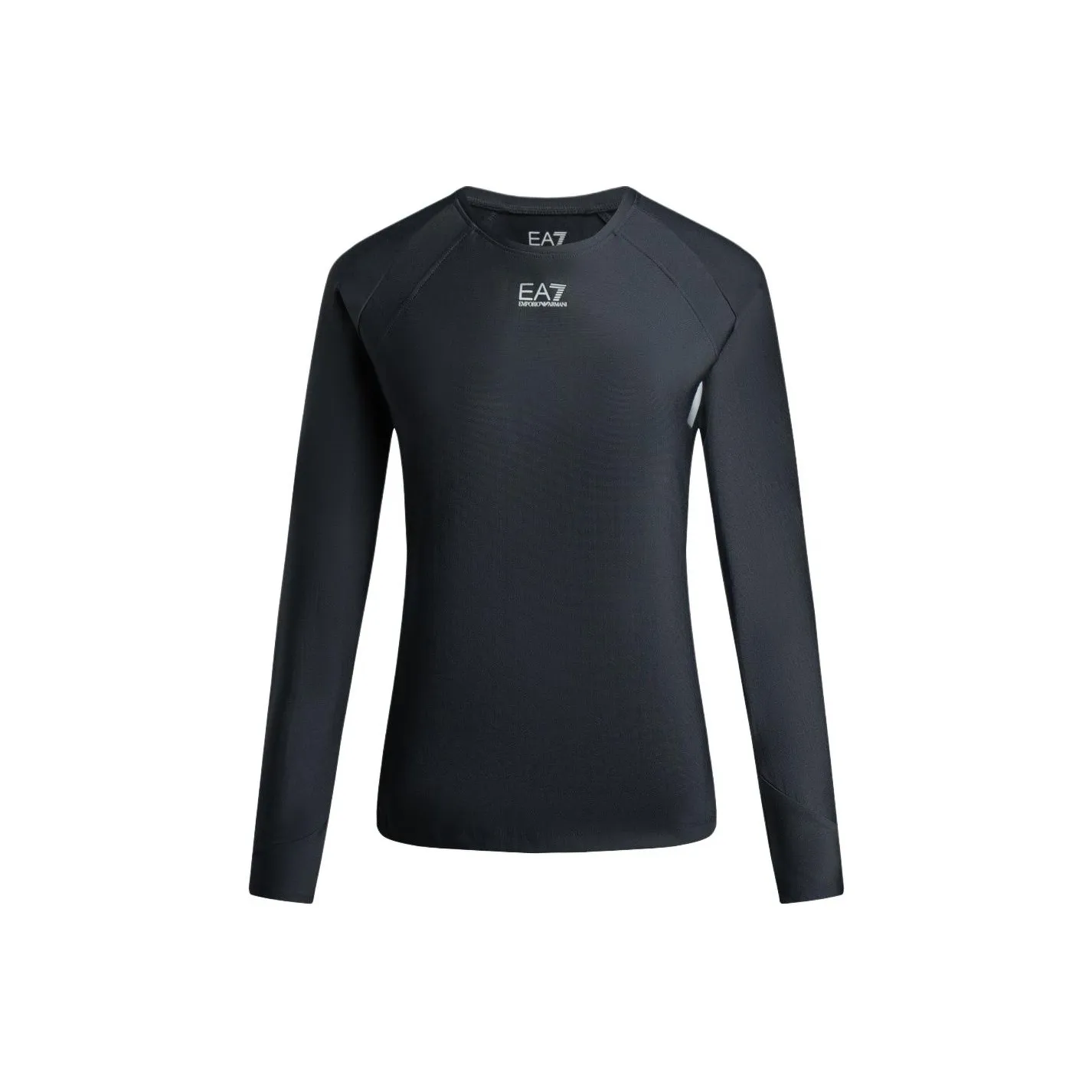 EMPORIO ARMANI EA7 FW23 Реглан-рубашка с коротким рукавом Женская Черная
