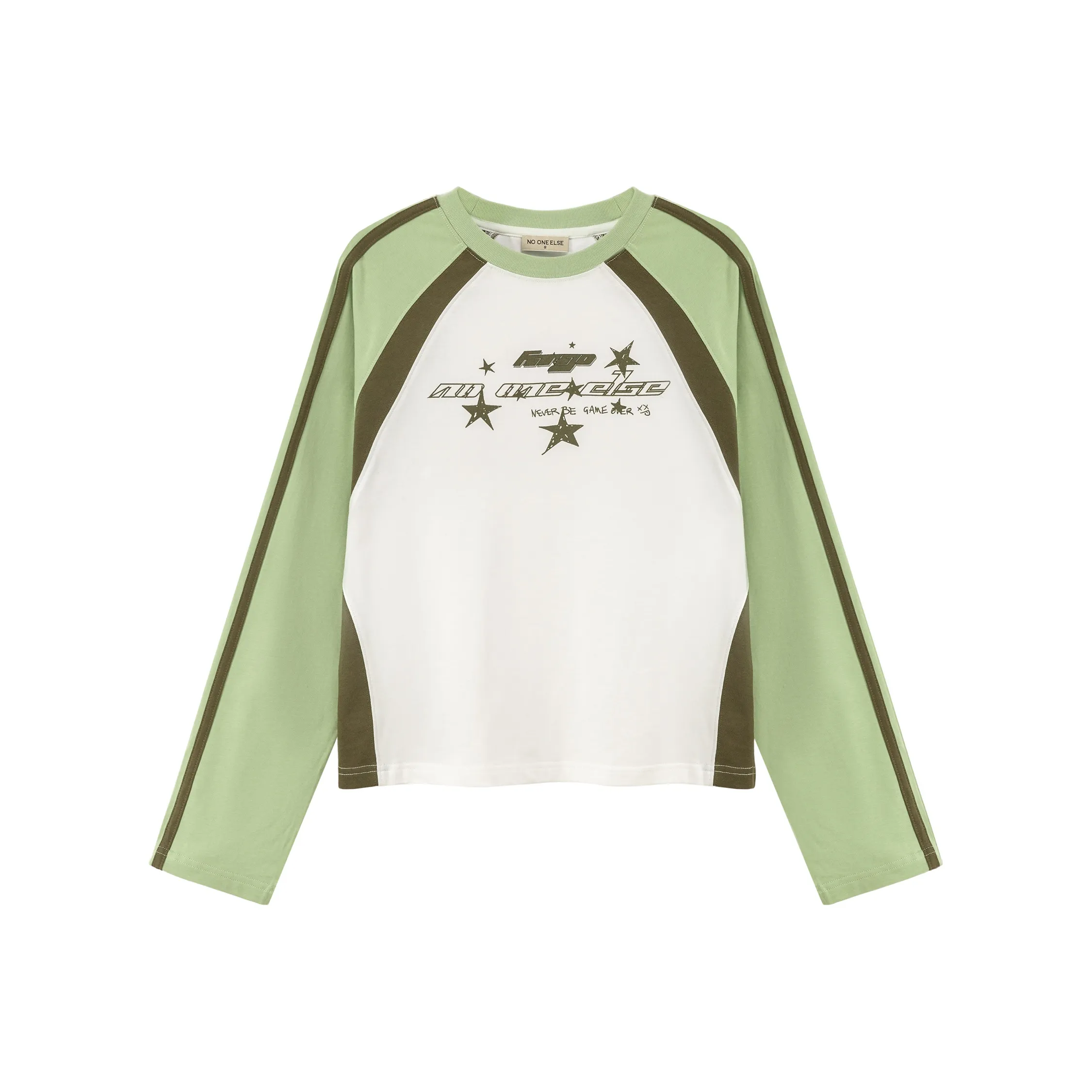 NO ONE ELSE Реглан-рукав T-рубашка Женская Лайм Зеленый