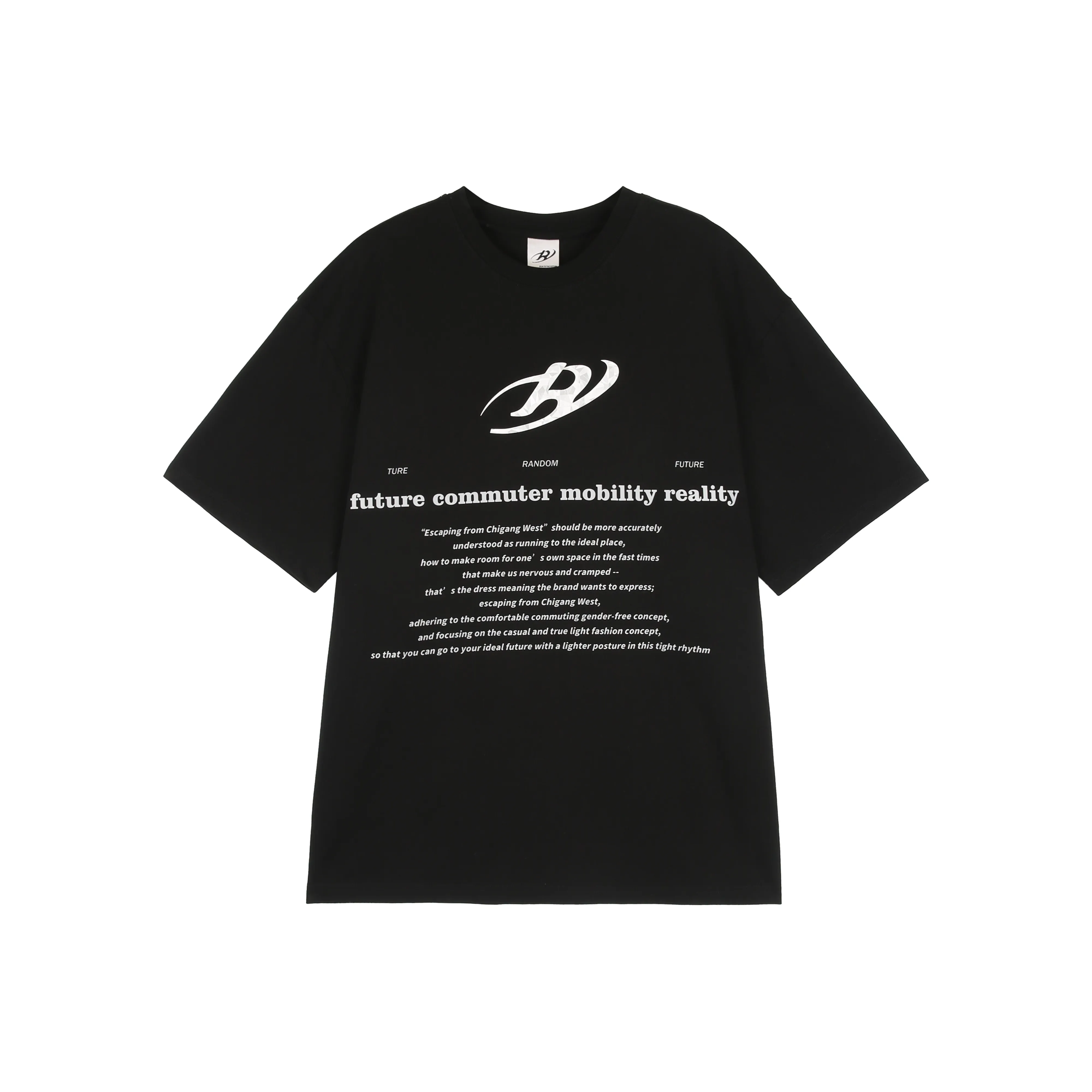 RUNTOTHEFUTURE SS22 T Shirt Unisex Black