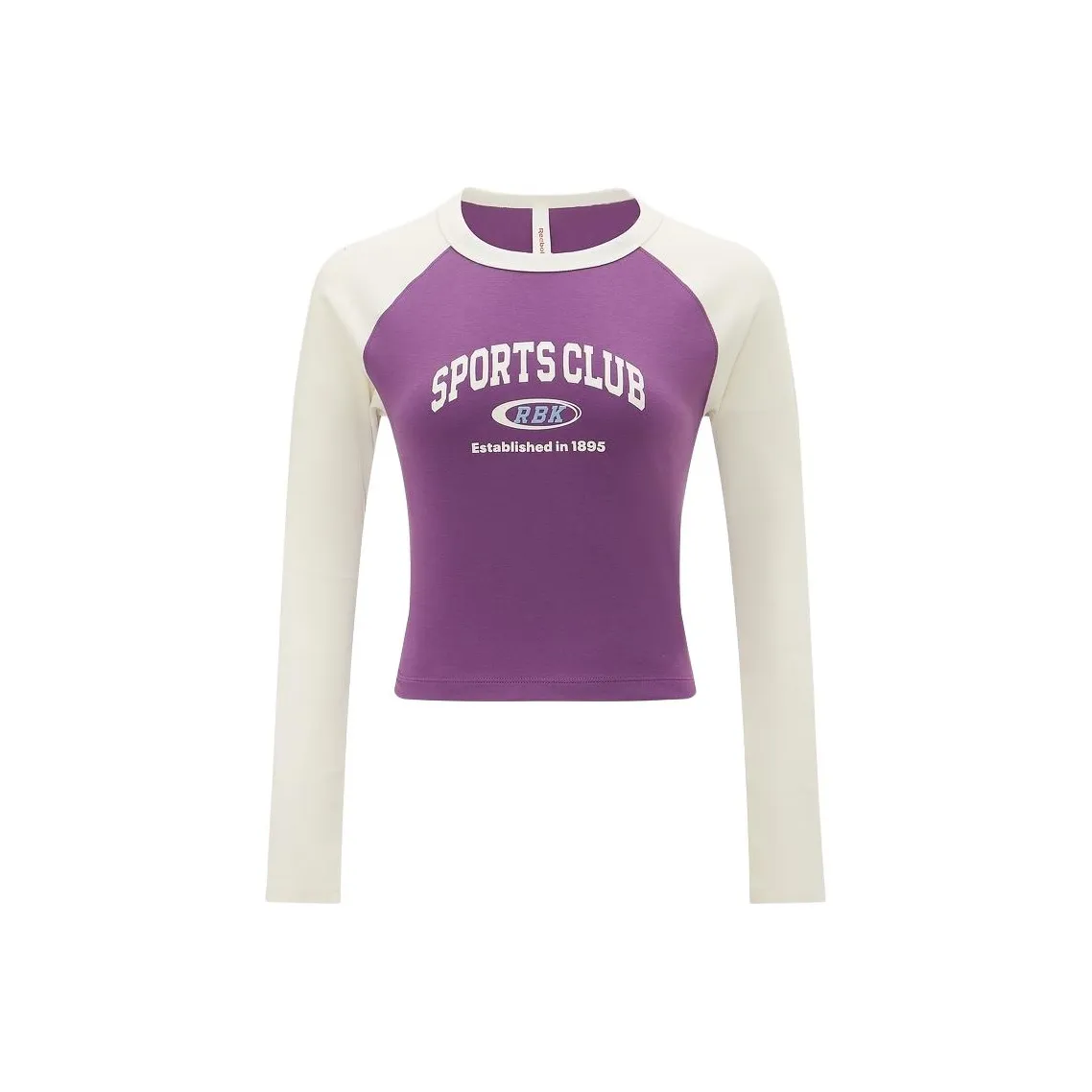 Reebok совместная брендированная реглан-рубашка с рукавами женская фиолетовая