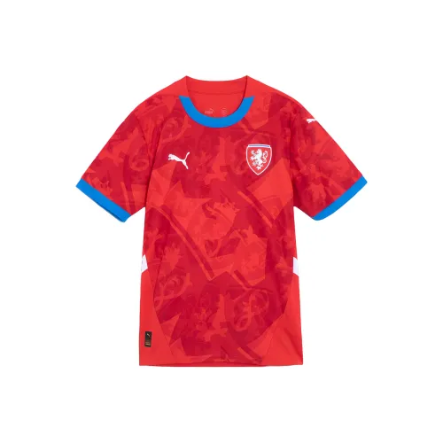 PUMA Czech Republic Football Красный Прочный Красный Мужские Футбольные Джерси