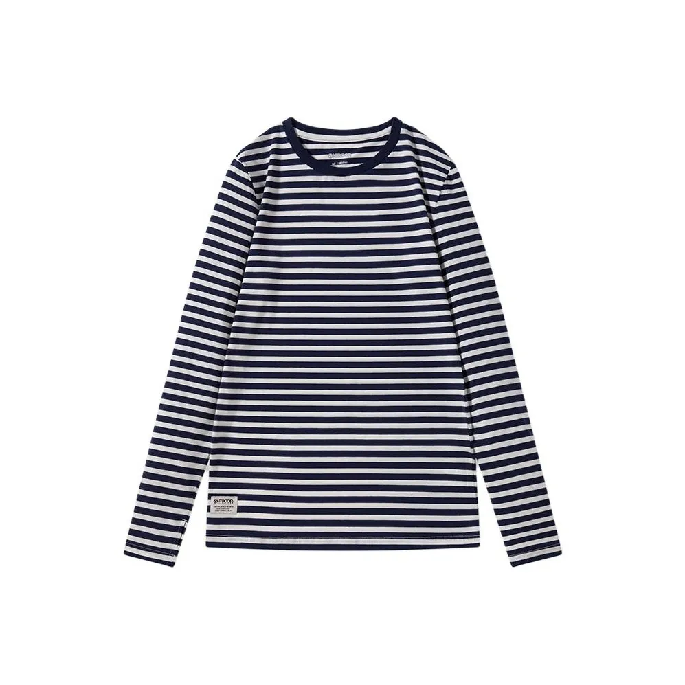 OUTDOOR PRODUCTS Drop Shoulder Sleeve T Shirt Women's Dark Army Blue White Fine