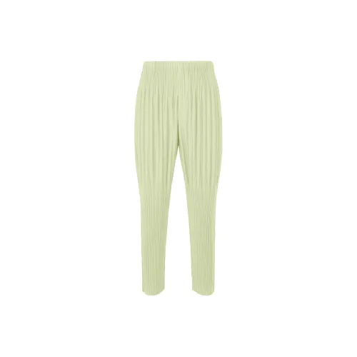 Homme Plissé Issey Miyake Зеленые Мужские Повседневные Брюки