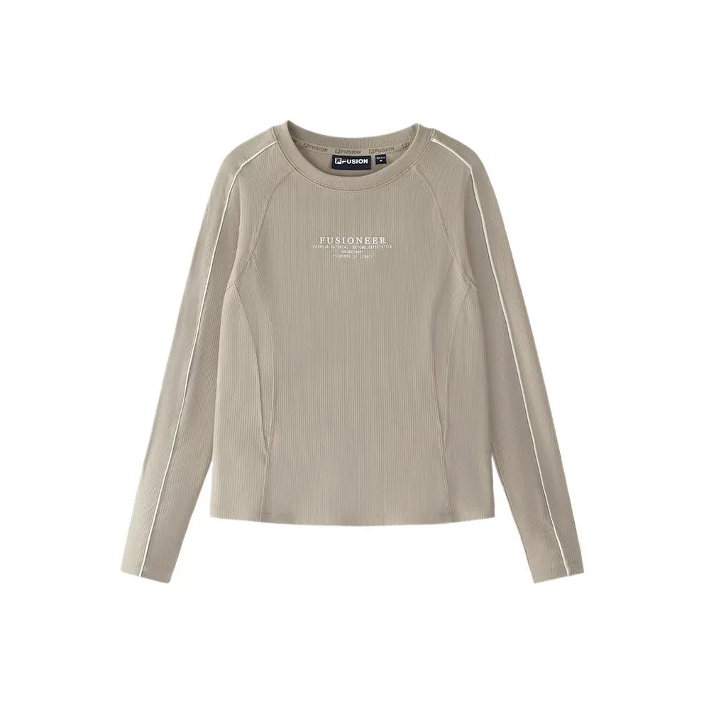 FILA FUSION FUSIONEER Реглан-рукав Т-рубашка Женская Dewy Umber Brown